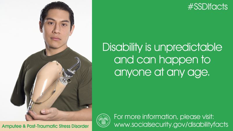 Unpredictable 1 - Disability is unpredictable and can happen to anyone at any age.