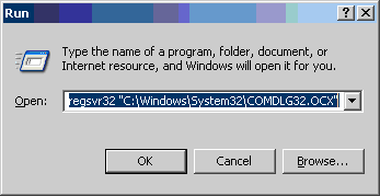 graphic of microsoft run screen