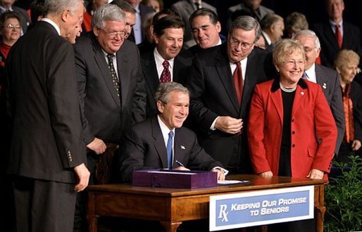 President Bush signing 2003 Medicare bill