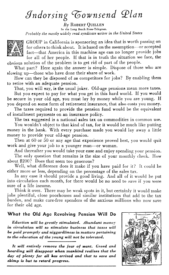 page from Townsend Plan