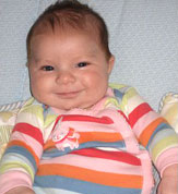 baby girl smiling