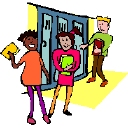 Teens in school.