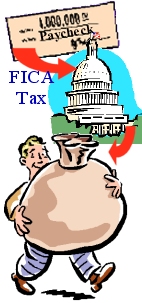 FICA tax taken from your paycheck comes back later.