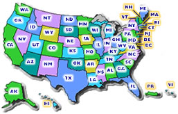 map of the united states and territories