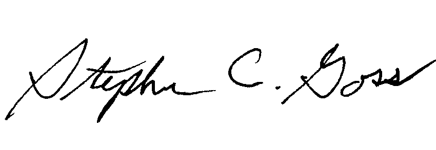 signature for Stephen C. Goss
