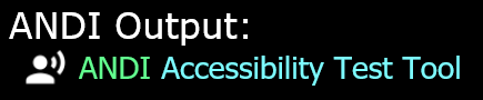 ANDI Output with example output text