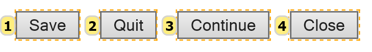 Test tab navigation. The tab order indicators appear on the test page.