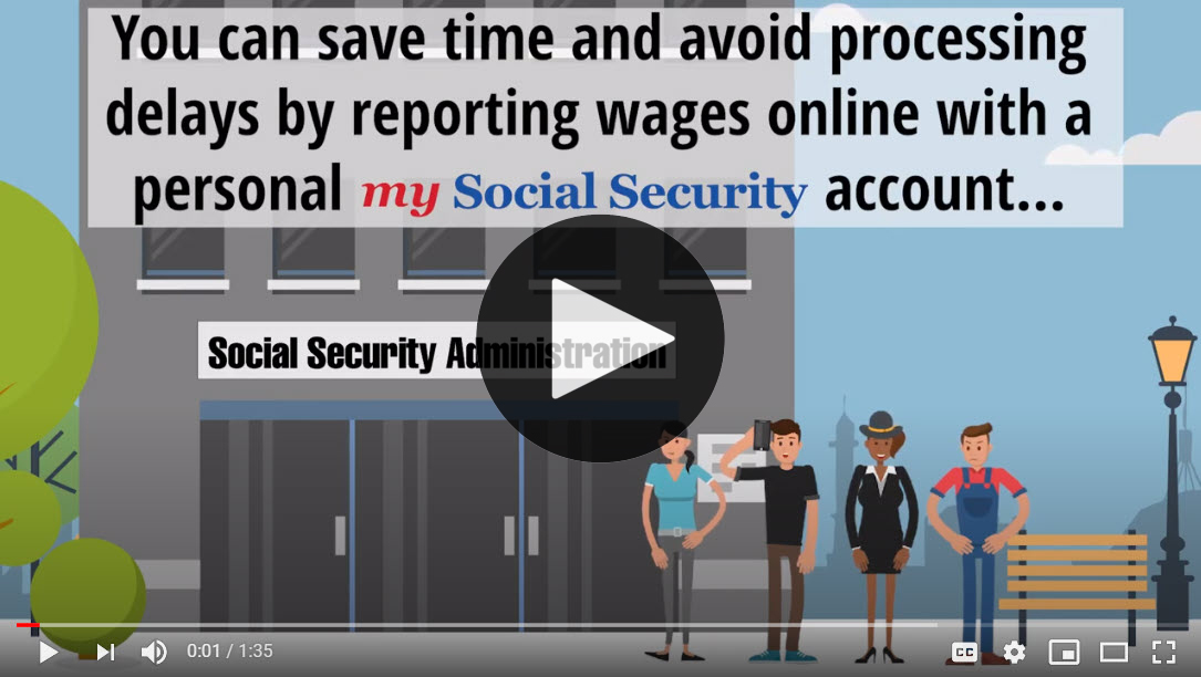 SSI Wage Reporting Youtube video link