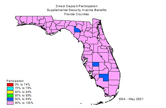 State map showing percentage of participation by counties