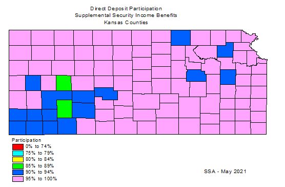 State map showing percentage of participation by counties