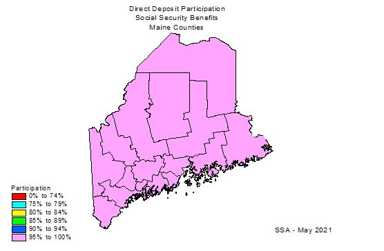 State map showing percentage of participation by counties