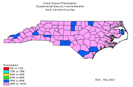 State map showing percentage of participation by counties
