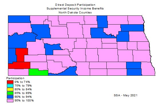 State map showing percentage of participation by counties