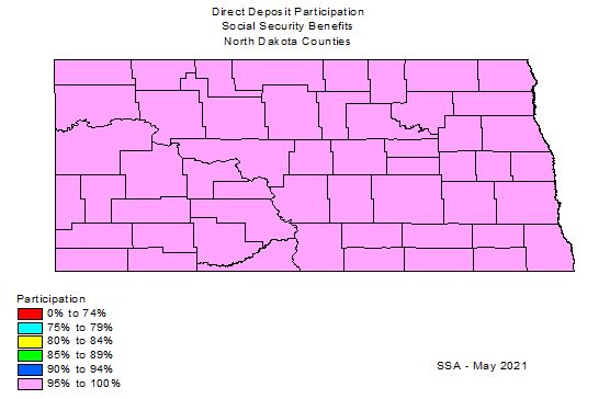 State map showing percentage of participation by counties