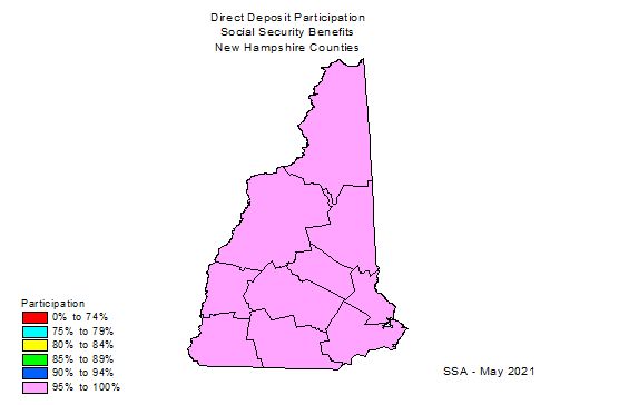 State map showing percentage of participation by counties
