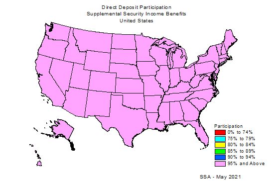 US map showing percentage of participation by states