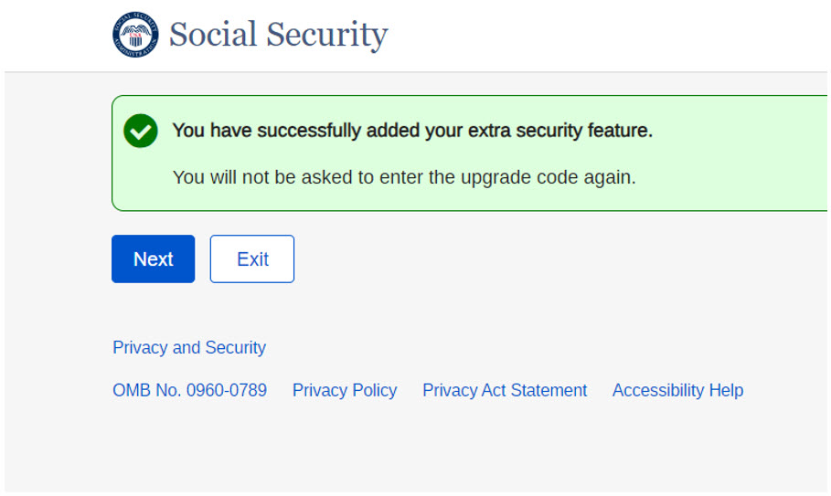 Successfully added extra security feature