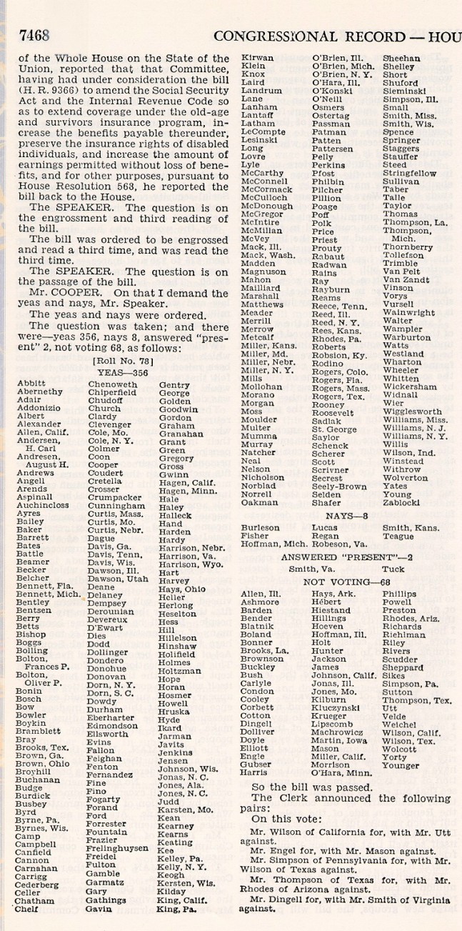 1954 tally sheet 1