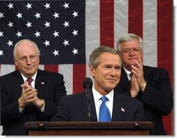 Bush at podium