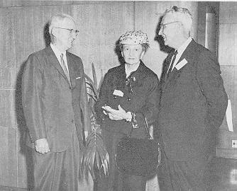 photo of Frances Perkins, Marion Folsom and William Mitchell