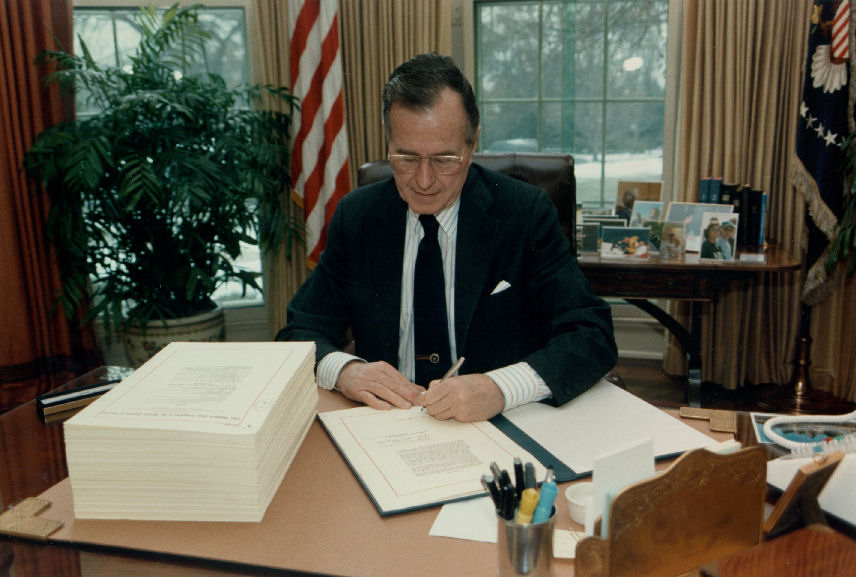 George H. W. Bush signing bill