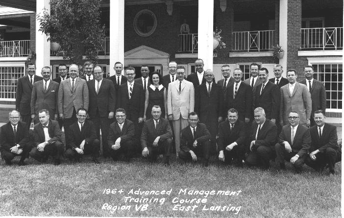 group posing on lawn 