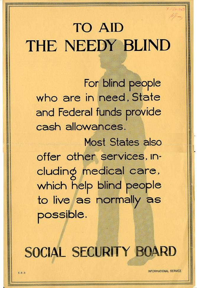 poster re: blind benefits