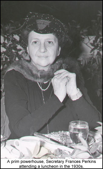 photo of Frances Perkins at luncheon