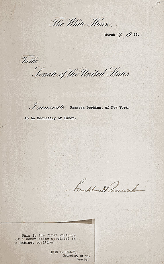 photo of signed letter from FDR