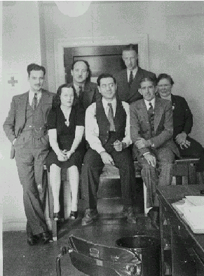 group sitting on table