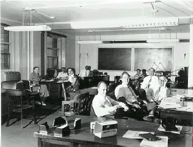 group at their desks