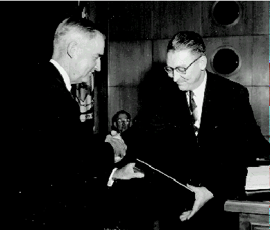 McKenna receiving award