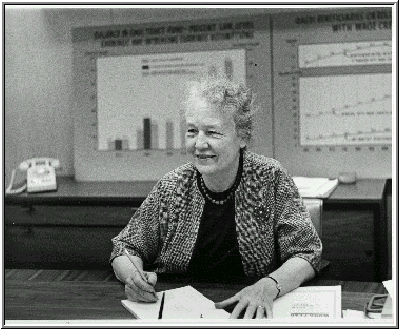 Merriam at desk