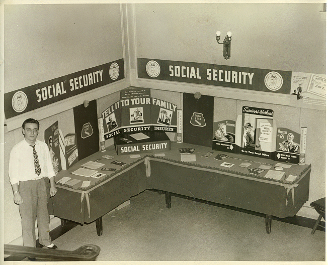 photo of table with pamphlets and posters