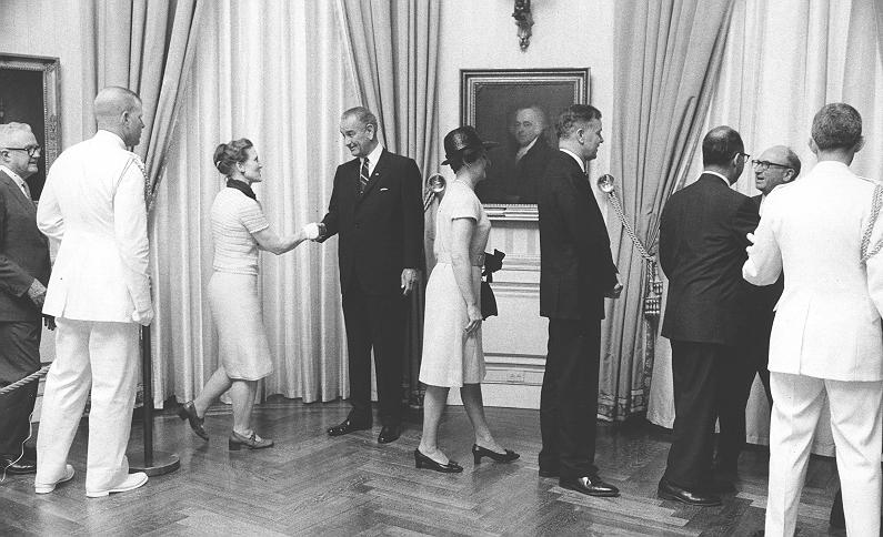 Maurine and President Johnson
