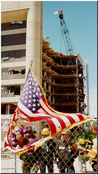 color photo of torn flag