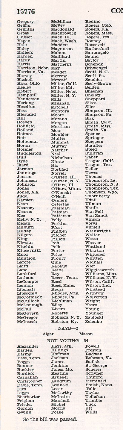 1958 House tally 2