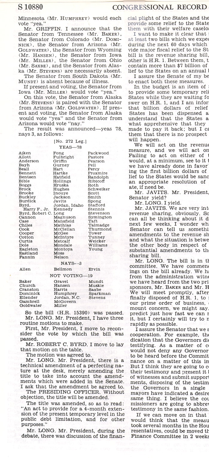 1972 Senate tally A-1