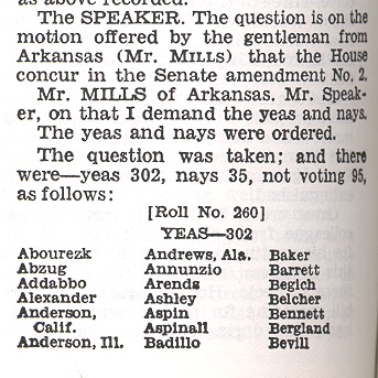 1972 House tally A-2