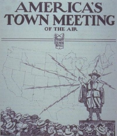 flyer announcing Town Meeting