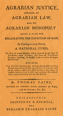 cover of Paine's plan