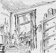 drawing of interior of home