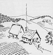 drawing of two small houses
