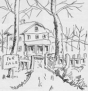 drawing of home with for sale sign