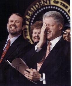photo of Apfel with Clinton