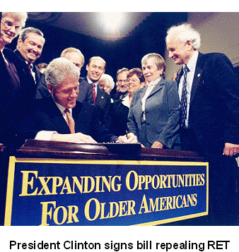 Clinton signing RET bill