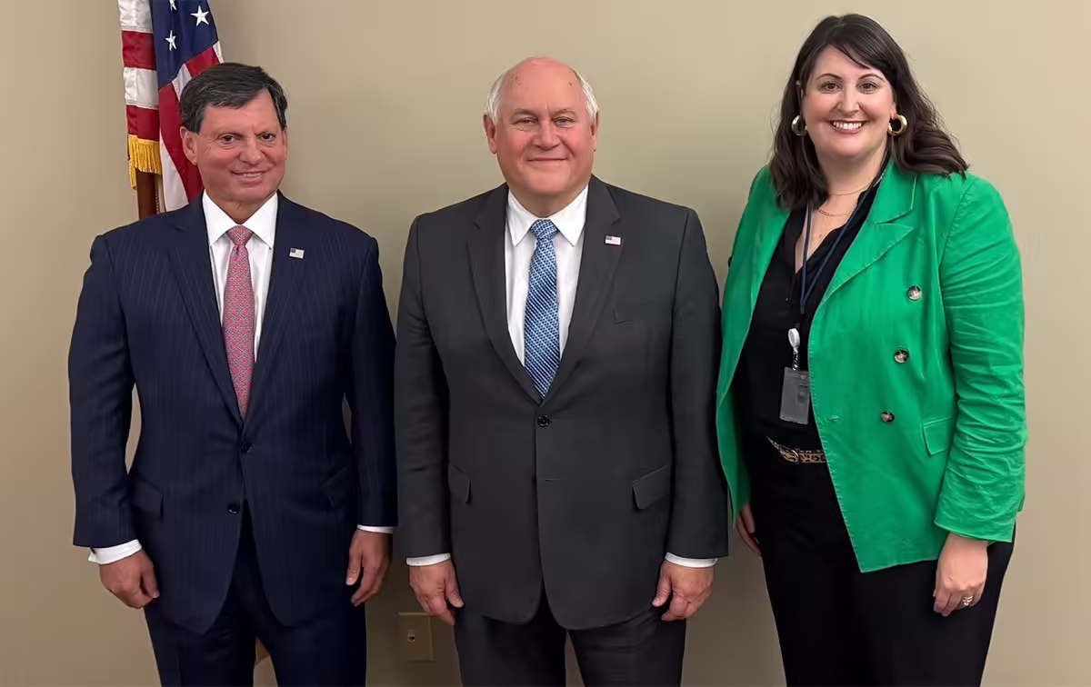 Photo of Commissioner Frank J. Bisignano with Representative Ron Estes
