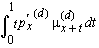 The probability of death at age x equals the integral from t=0 to t=1 of the probability of surviving under all decrements from age x to x+t times the force of mortality at age x+t