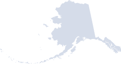 Outline map of Alaska.