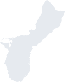Outline map of Guam.